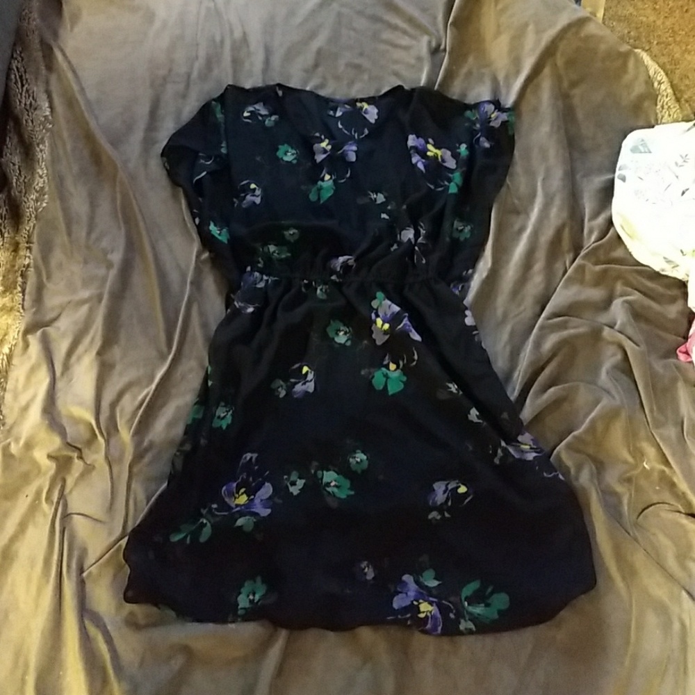 Navy floral dress